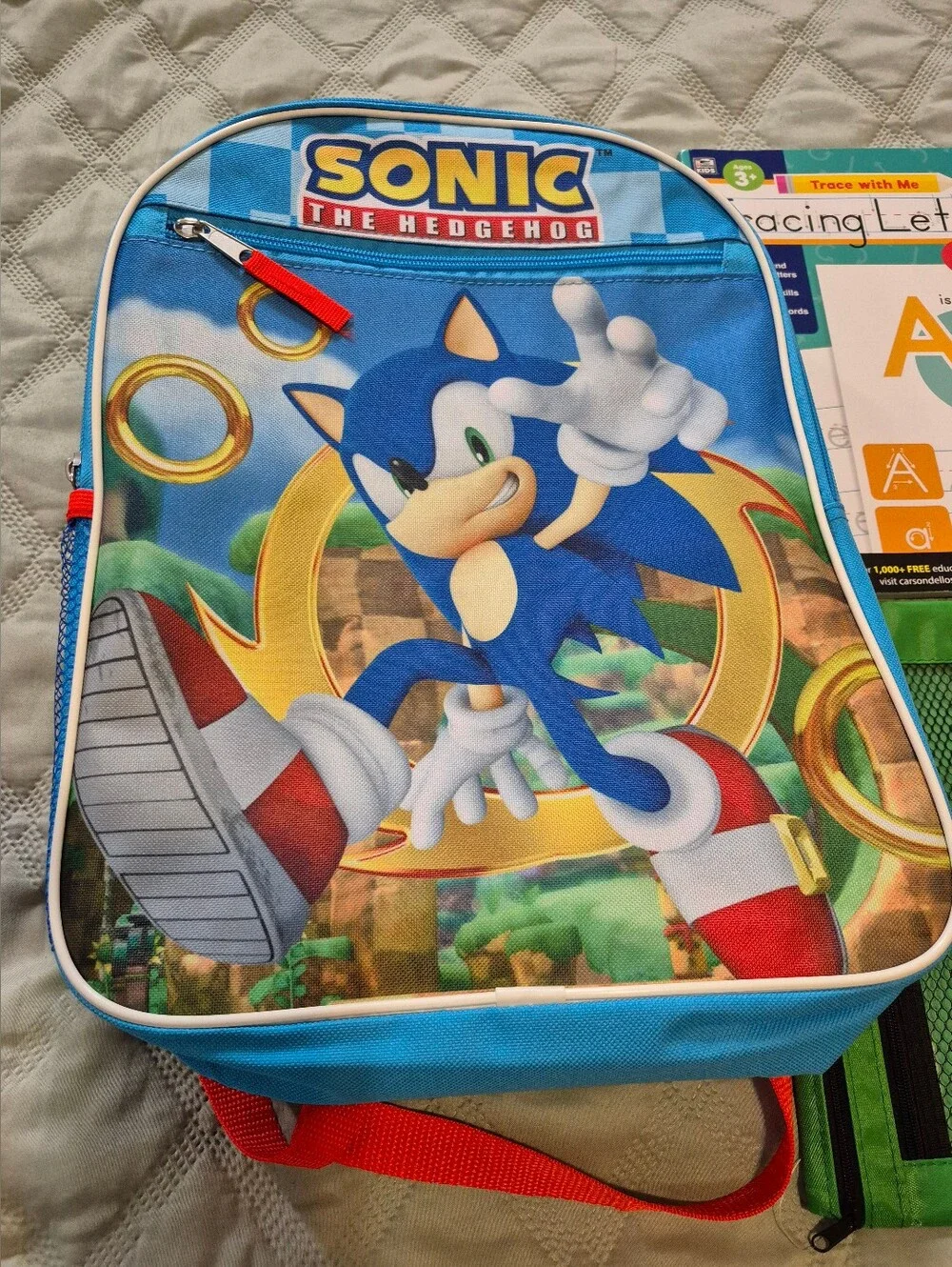 Sonic The Hedgehog Kids Backpack –Bundle Back To School Supplies